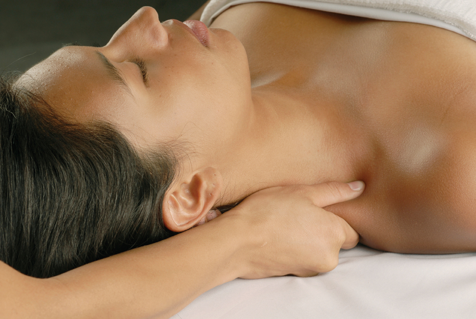 Neck lymphatic drainage massage