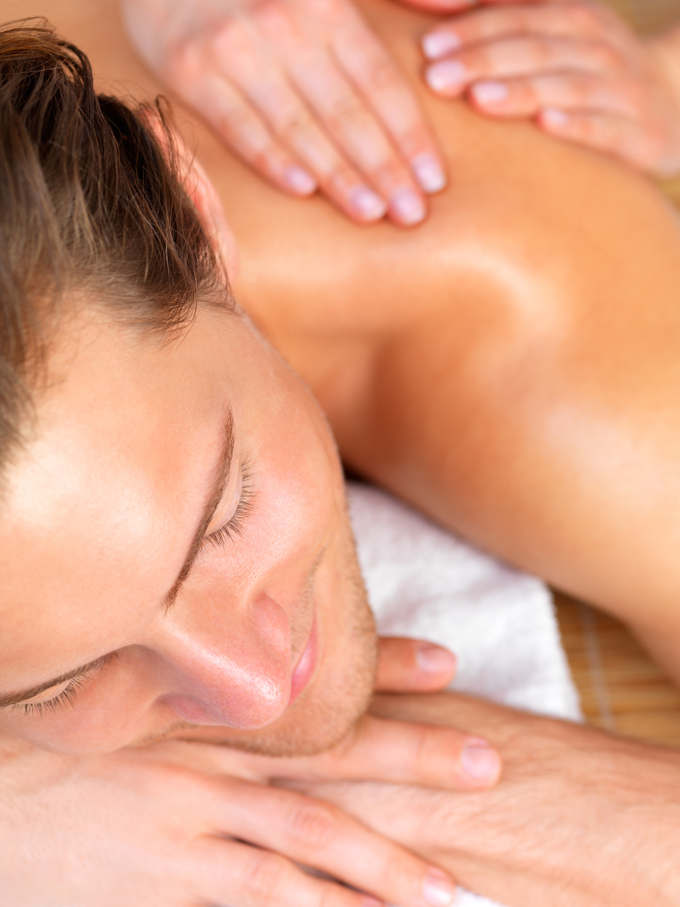 Young man receiving massage